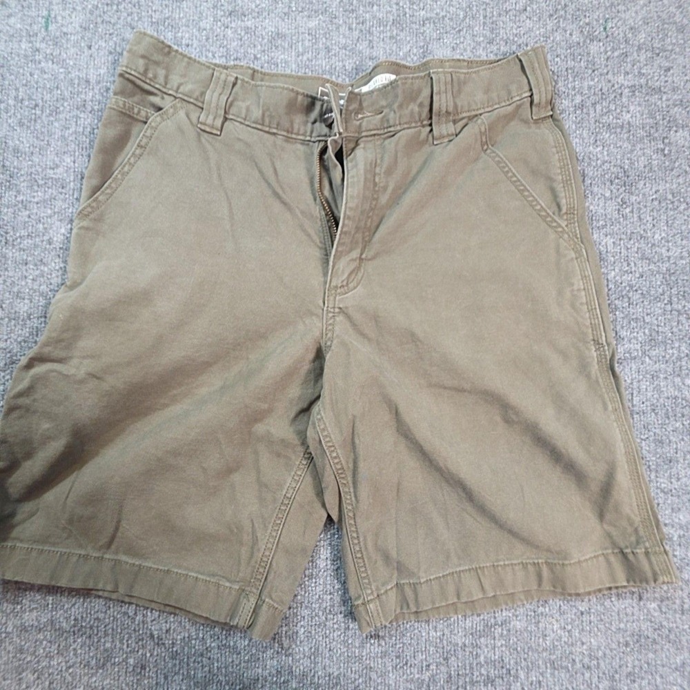 Carhartt Cargo Shorts Mens 33 Green Canvas Relaxed Fit Workwear Utility Pockets